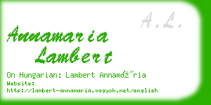 annamaria lambert business card